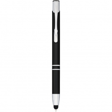 Logo trade promotional products image of: Moneta anodized aluminium click stylus ballpoint pen
