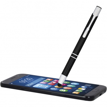 Logo trade promotional giveaway photo of: Moneta anodized aluminium click stylus ballpoint pen