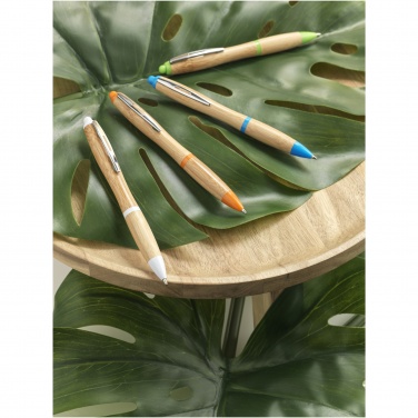 Logo trade promotional gift photo of: Nash bamboo ballpoint pen