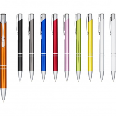 Logo trade business gifts image of: Moneta anodized aluminium click ballpoint pen