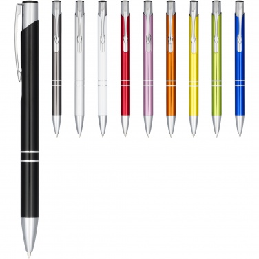 Logo trade business gift photo of: Moneta anodized aluminium click ballpoint pen
