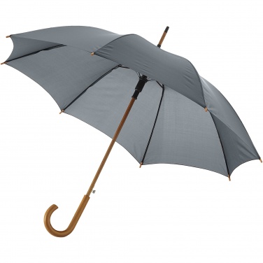Logo trade promotional gift photo of: Kyle 23" auto open umbrella wooden shaft and handle