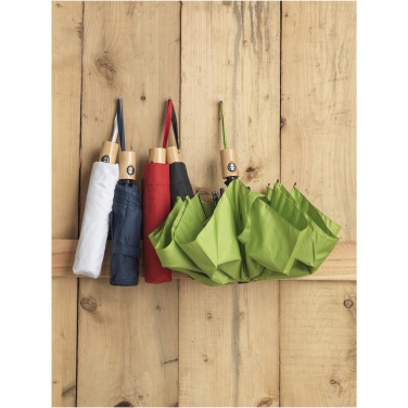 Logo trade business gifts image of: Bo 21" foldable auto open/close recycled PET umbrella