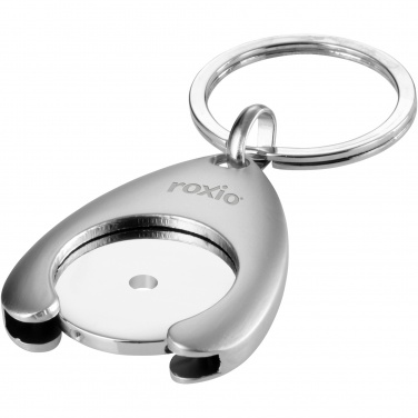 Logo trade business gifts image of: Trolley coin holder keychain