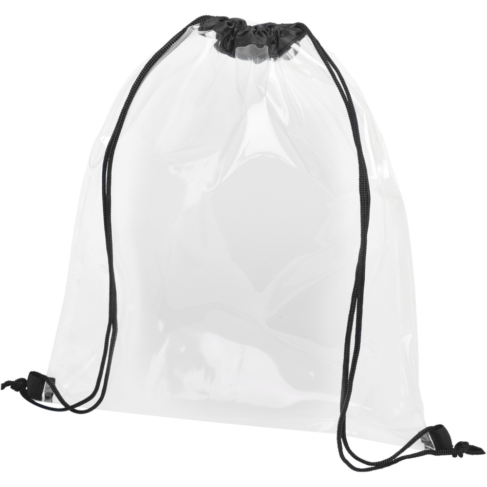 Logo trade promotional items image of: Lancaster transparent drawstring bag 5L