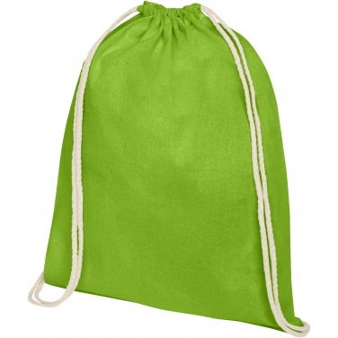 Logo trade promotional item photo of: Oregon 100 g/m² cotton drawstring bag 5L