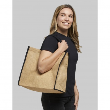 Logotrade promotional products photo of: Harry coloured edge jute tote bag 25L