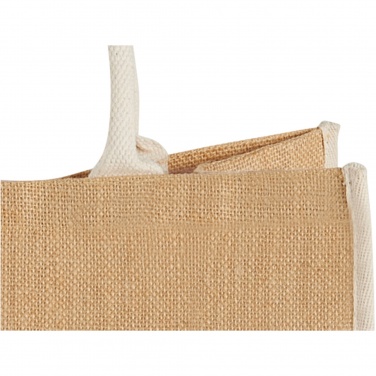 Logotrade promotional item image of: Harry coloured edge jute tote bag 25L