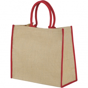 Logotrade corporate gifts photo of: Harry coloured edge jute tote bag 25L