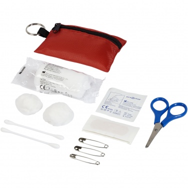 Logo trade promotional merchandise image of: Valdemar 16-piece first aid keyring pouch