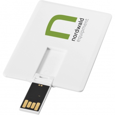 Logo trade promotional merchandise picture of: Slim card-shaped 2GB USB flash drive