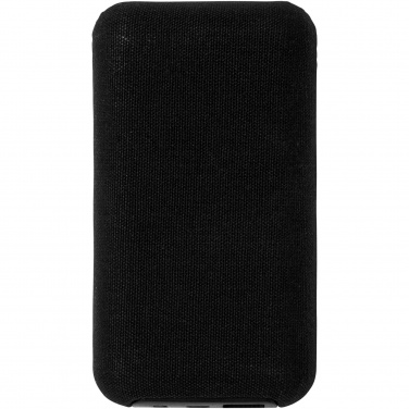 Logo trade promotional gifts image of: Future 6000 mAh bamboo/fabric wireless power bank
