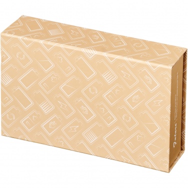 Logo trade corporate gifts image of: Future 6000 mAh bamboo/fabric wireless power bank