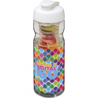 Logotrade promotional giveaway image of: H2O Active® Base 650 ml flip lid sport bottle & infuser