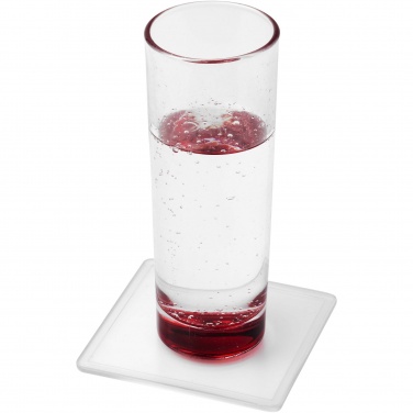 Logo trade promotional giveaways picture of: Ellison square plastic coaster with paper insert