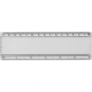 Logo trade promotional products image of: Ellison 15 cm plastic insert ruler