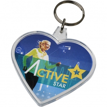 Logo trade promotional products picture of: Combo heart-shaped keychain