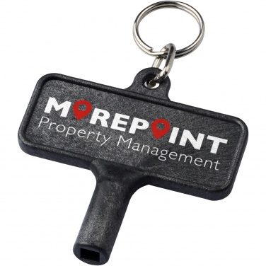 Logo trade promotional merchandise image of: Largo plastic radiator key with keychain
