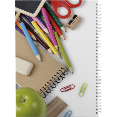 Logo trade promotional merchandise image of: Wire-o A4 notebook hard cover