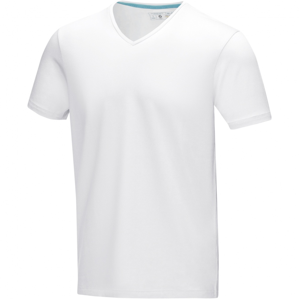 Logotrade promotional giveaway image of: Kawartha short sleeve men's organic V-neck t-shirt