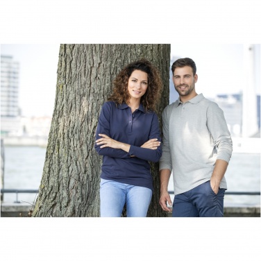 Logo trade promotional giveaways picture of: Oakville long sleeve men's polo