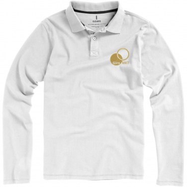Logo trade promotional merchandise image of: Oakville long sleeve men's polo
