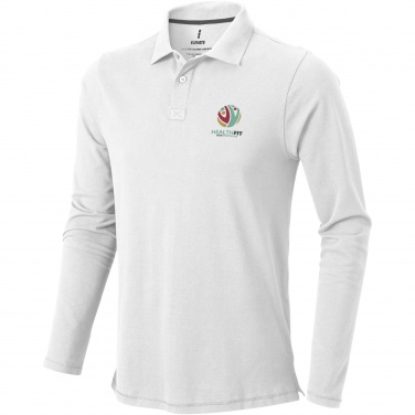 Logo trade promotional giveaway photo of: Oakville long sleeve men's polo
