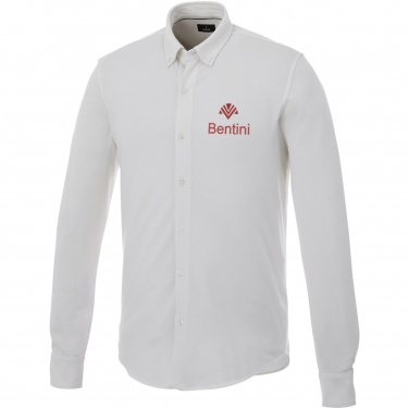 Logo trade promotional merchandise photo of: Bigelow long sleeve men's pique shirt