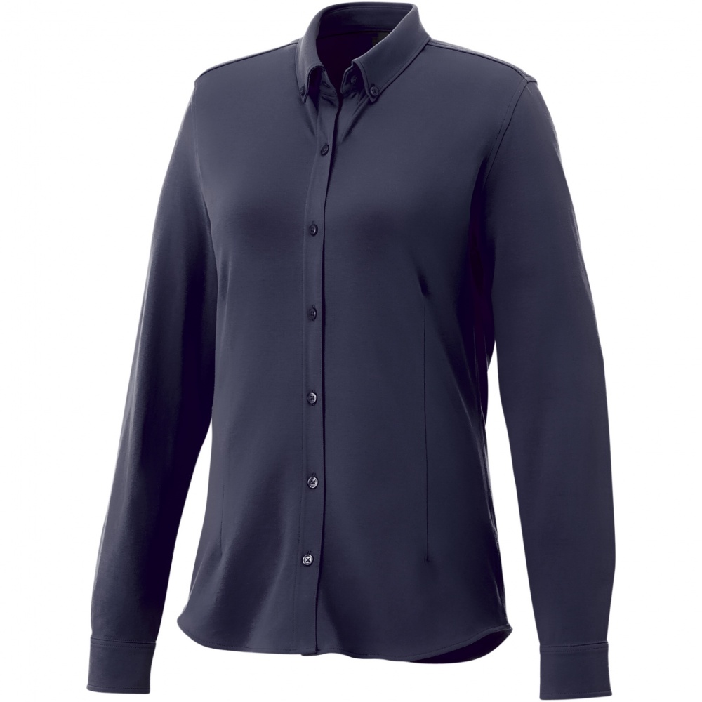 Logo trade advertising products picture of: Bigelow long sleeve women's pique shirt