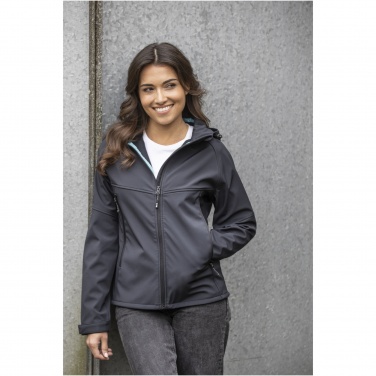 Logo trade promotional giveaways picture of: Coltan women’s GRS recycled softshell jacket
