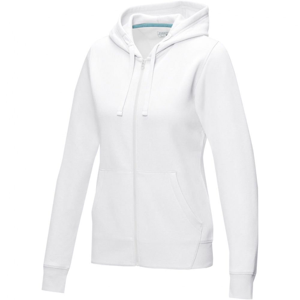 Logo trade promotional item photo of: Ruby women’s organic recycled full zip hoodie