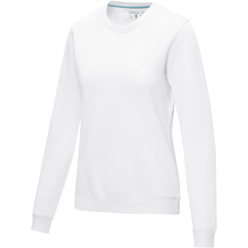 Logo trade promotional gifts picture of: Jasper women’s organic recycled crewneck sweater