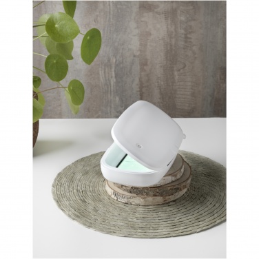 Logo trade corporate gifts image of: Capsule UV smartphone sanitizer with 5W wireless charging pad