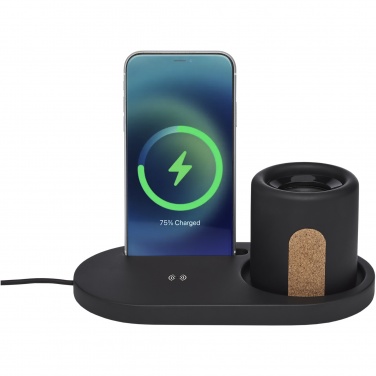 Logo trade corporate gifts image of: Klip 5W wireless charging desk organizer