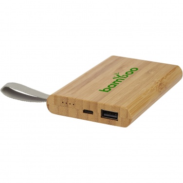 Logo trade promotional giveaway photo of: Tulda 5000 mAh bamboo power bank