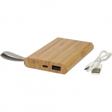 Logo trade advertising products image of: Tulda 5000 mAh bamboo power bank