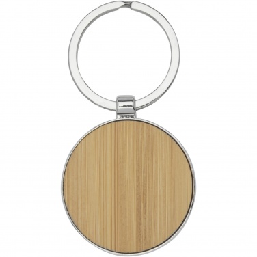Logo trade promotional items image of: Nino bamboo round keychain