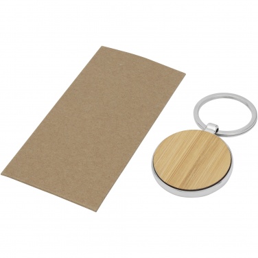 Logo trade promotional items image of: Nino bamboo round keychain