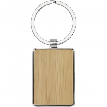 Logo trade promotional merchandise image of: Neta bamboo rectangular keychain