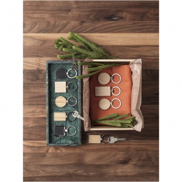 Logo trade promotional merchandise picture of: Neta bamboo rectangular keychain