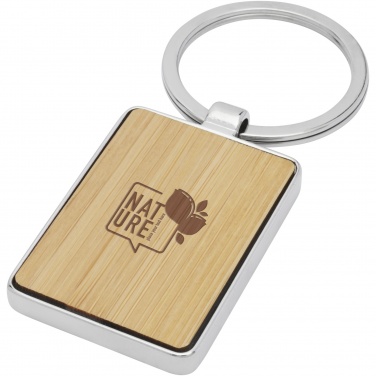 Logotrade corporate gift image of: Neta bamboo rectangular keychain