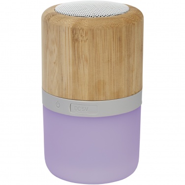 Logo trade business gift photo of: Aurea bamboo Bluetooth® speaker with light 