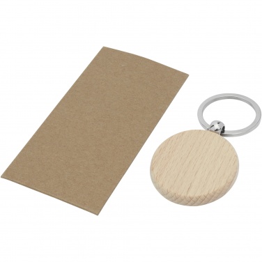 Logotrade promotional giveaway picture of: Giovanni beech wood round keychain