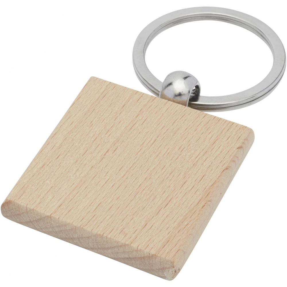 Logo trade advertising products picture of: Gioia beech wood squared keychain