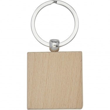 Logo trade promotional products image of: Gioia beech wood squared keychain