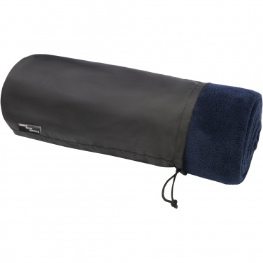 Logo trade promotional giveaways image of: Lily GRS certified RPET coral fleece blanket