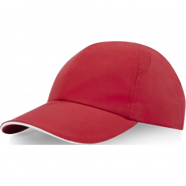 Logo trade business gifts image of: Morion 6 panel GRS recycled cool fit sandwich cap