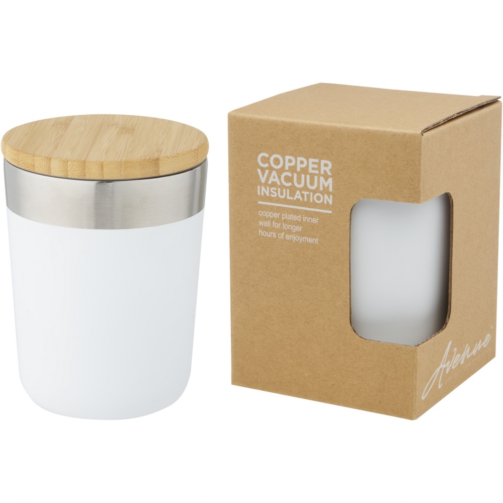 Logotrade advertising product picture of: Lagan 300 ml stainless steel tumbler with bamboo lid