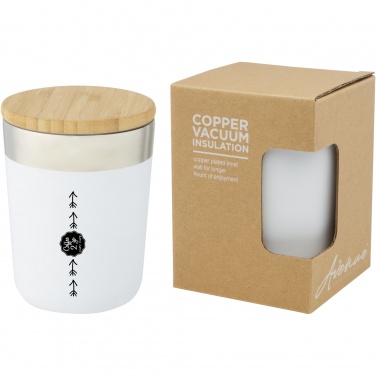 Logo trade advertising product photo of: Lagan 300 ml stainless steel tumbler with bamboo lid