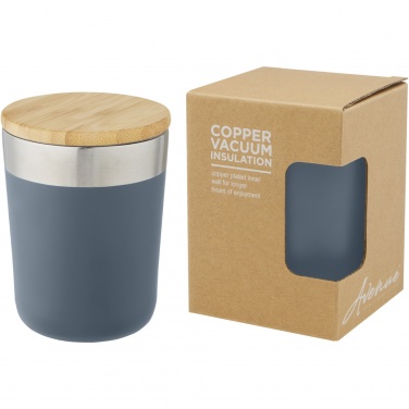 Logo trade advertising product photo of: Lagan 300 ml stainless steel tumbler with bamboo lid